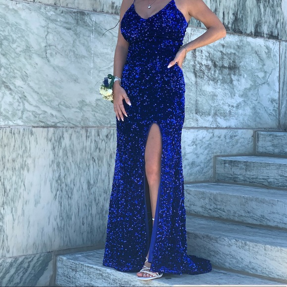 simple homemade blue cheese dressing One-Shoulder Blue Sequin Mermaid Long Prom Dress with Tassels – Dreamdressy